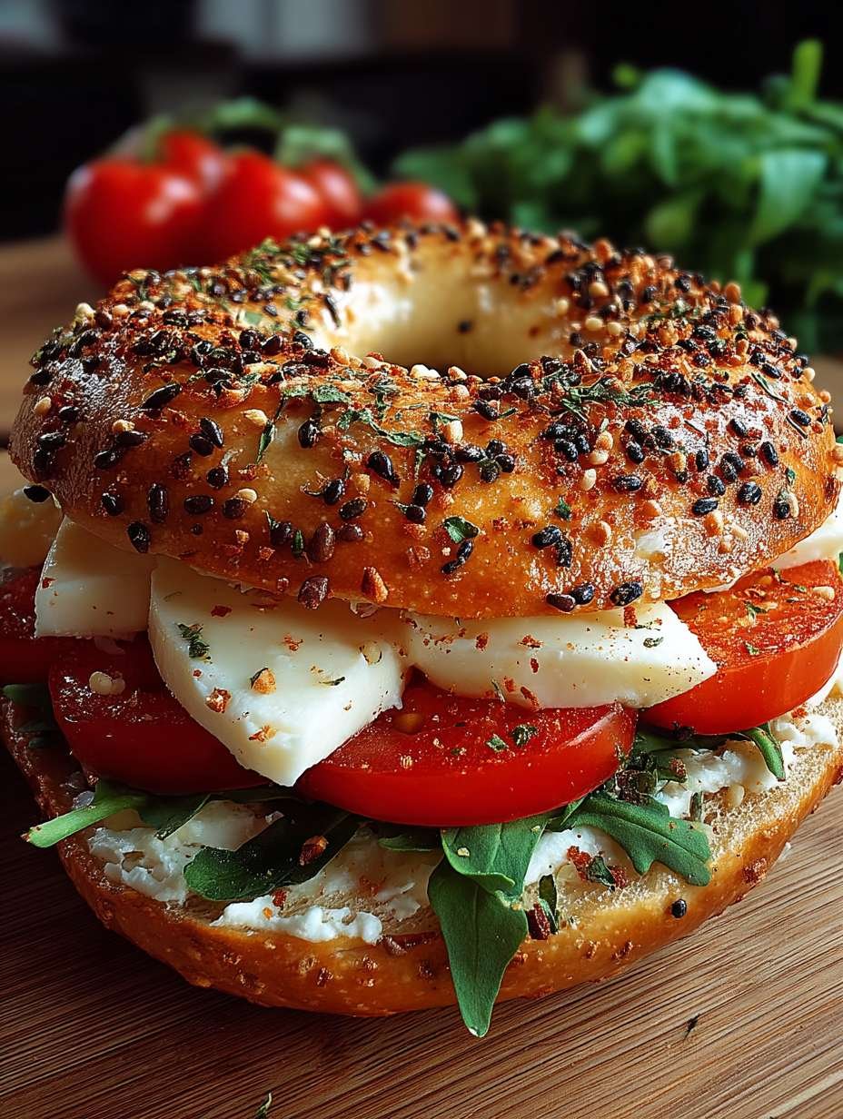 BAGEL MIT TOMATE UND MOZZARELLA image 2