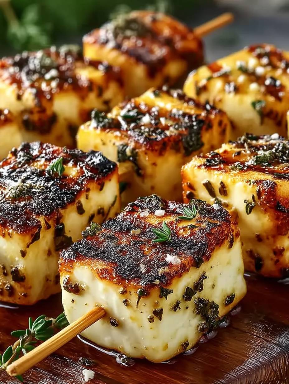 Gegrillte Halloumi-Spieße mit Zitrone und Thymian image 2