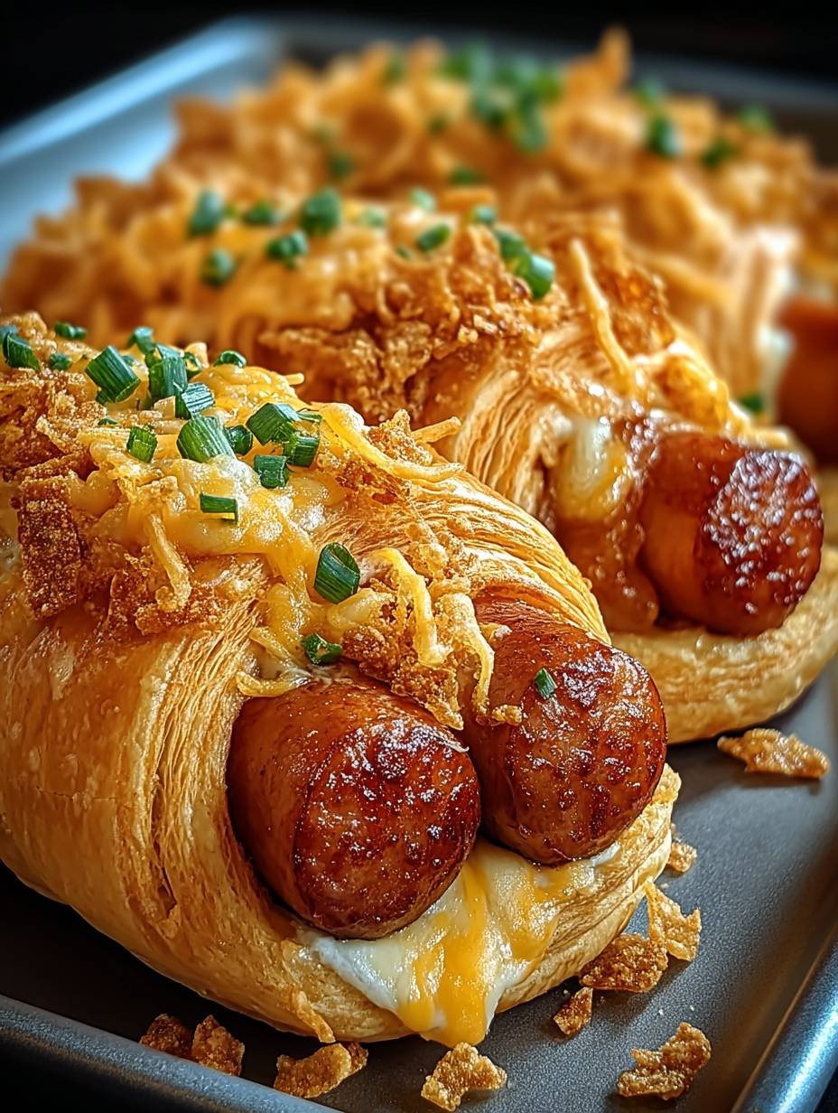 Knusprige Nacho Croissant Würstchen image 2