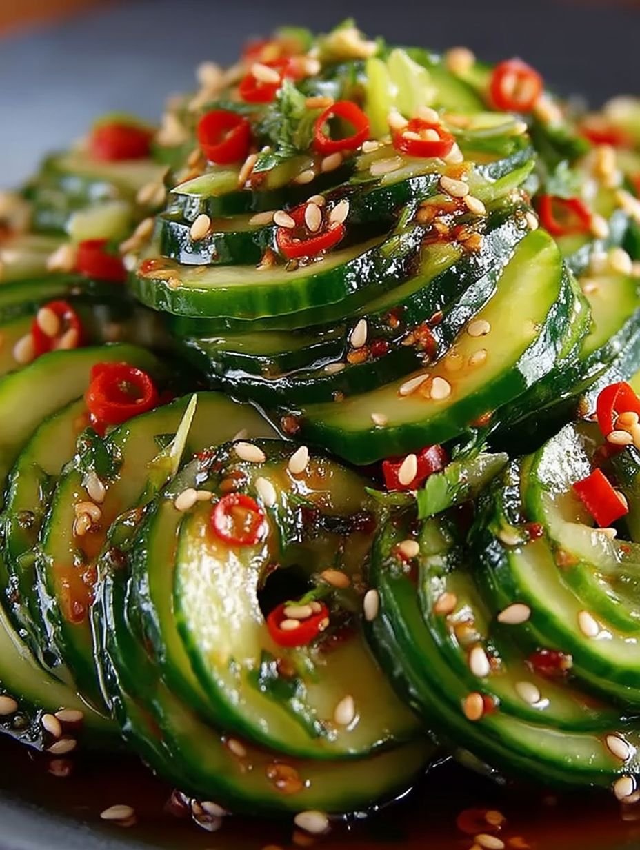 Asiatischer Gurkensalat mit Chili & Sesam image 2