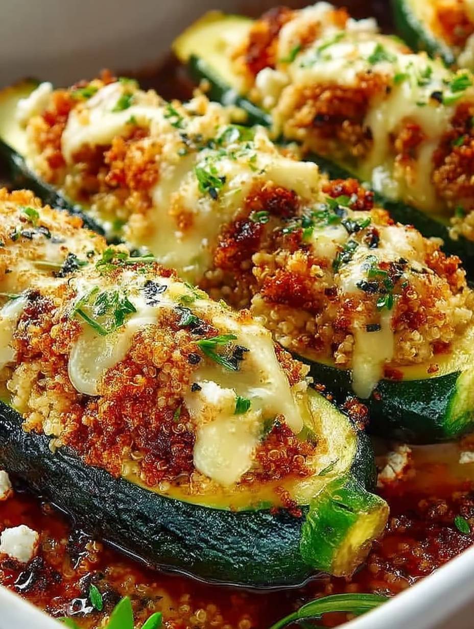 Gefüllte Zucchini mit Couscous & Feta image 2