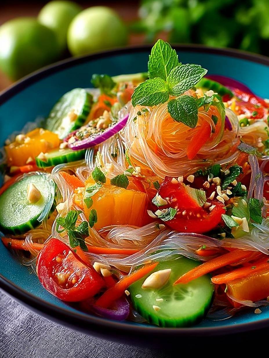 Glasnudelsalat mit frischem Gemuse image 2