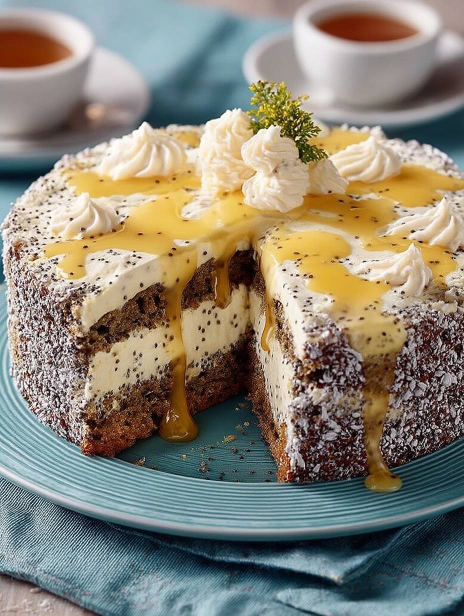 Himmlische Mohn-Eierlikörtorte mit Mascarpone image 2