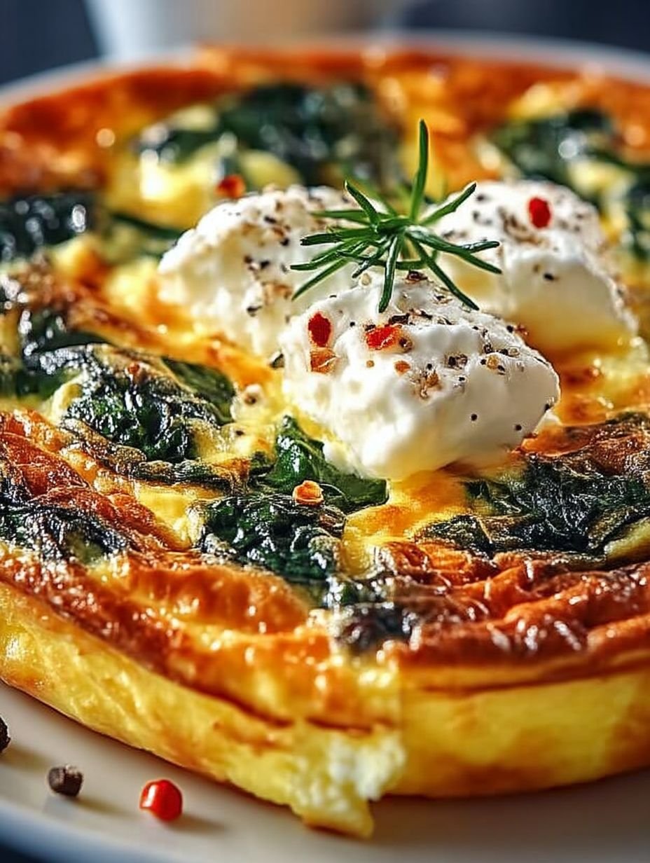Hüttenkäse und Spinat Krustenlose Quiche Gesund und Lecker! image 2