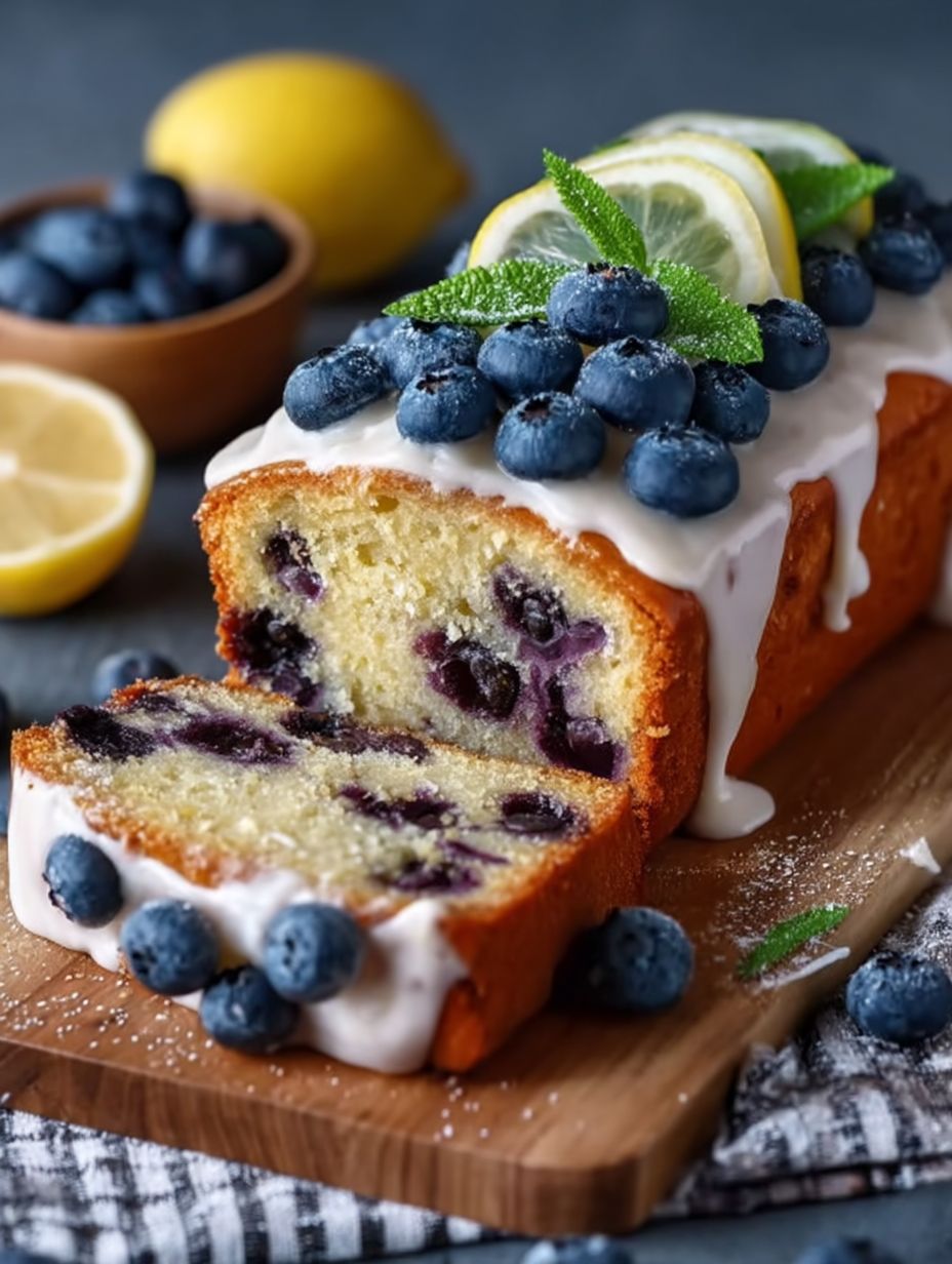Joghurtkuchen mit Blaubeeren und Zitrone image 2