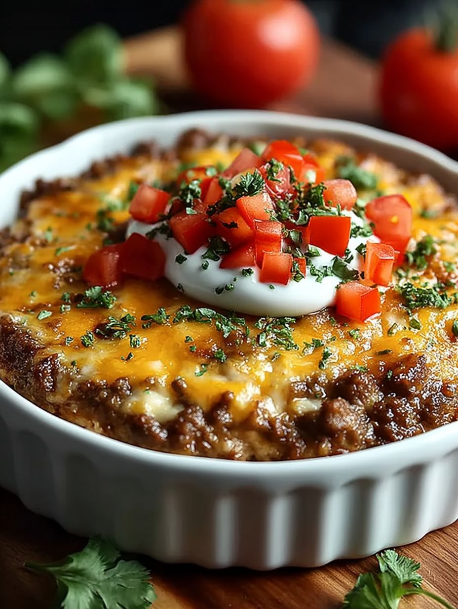 Köstlicher Low Carb Cheeseburger-Auflauf image 2