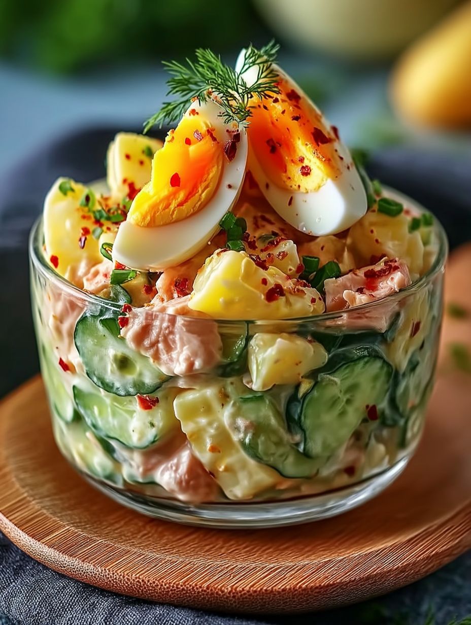Thunfischsalat mit Ei und Gurke image 2