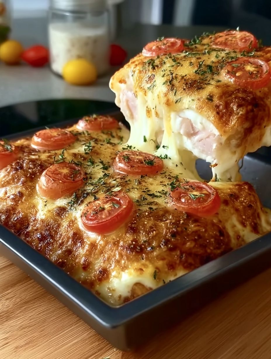 Toast Mozzarella Auflauf aus dem Backofen image 2