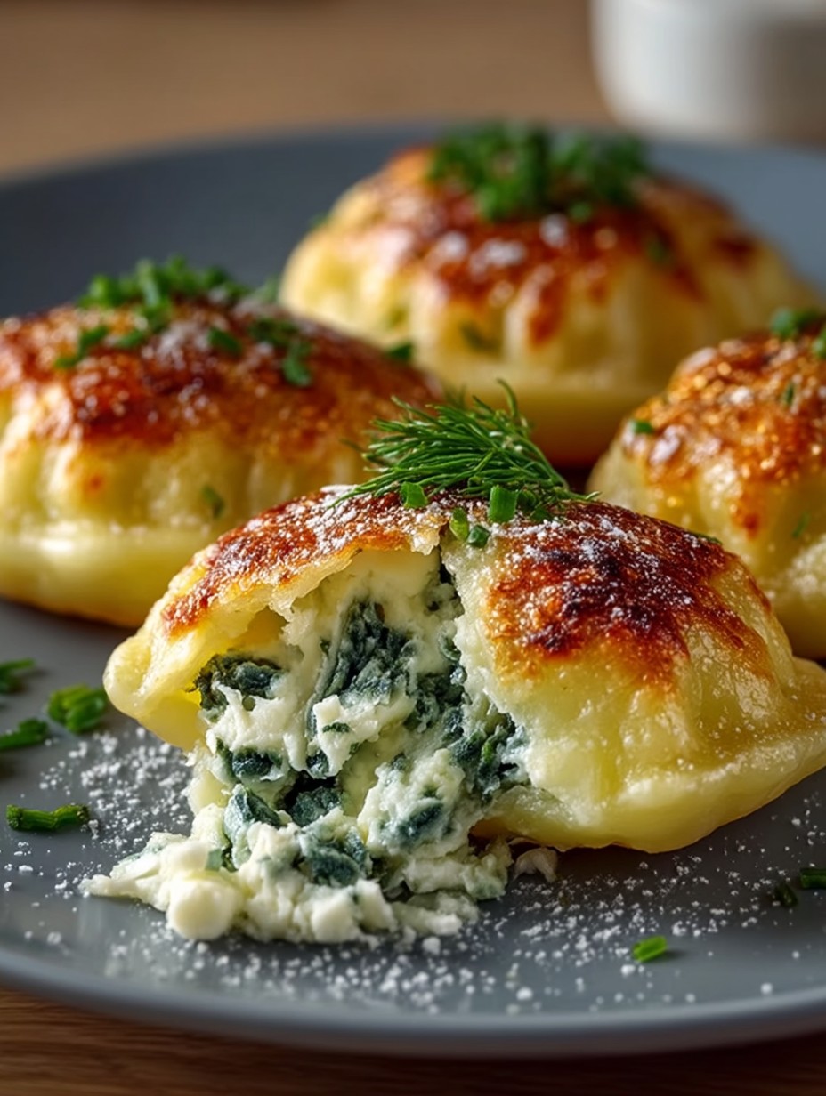 Vegetarische Kartoffeltaschen mit Frischkäsefüllung image 2