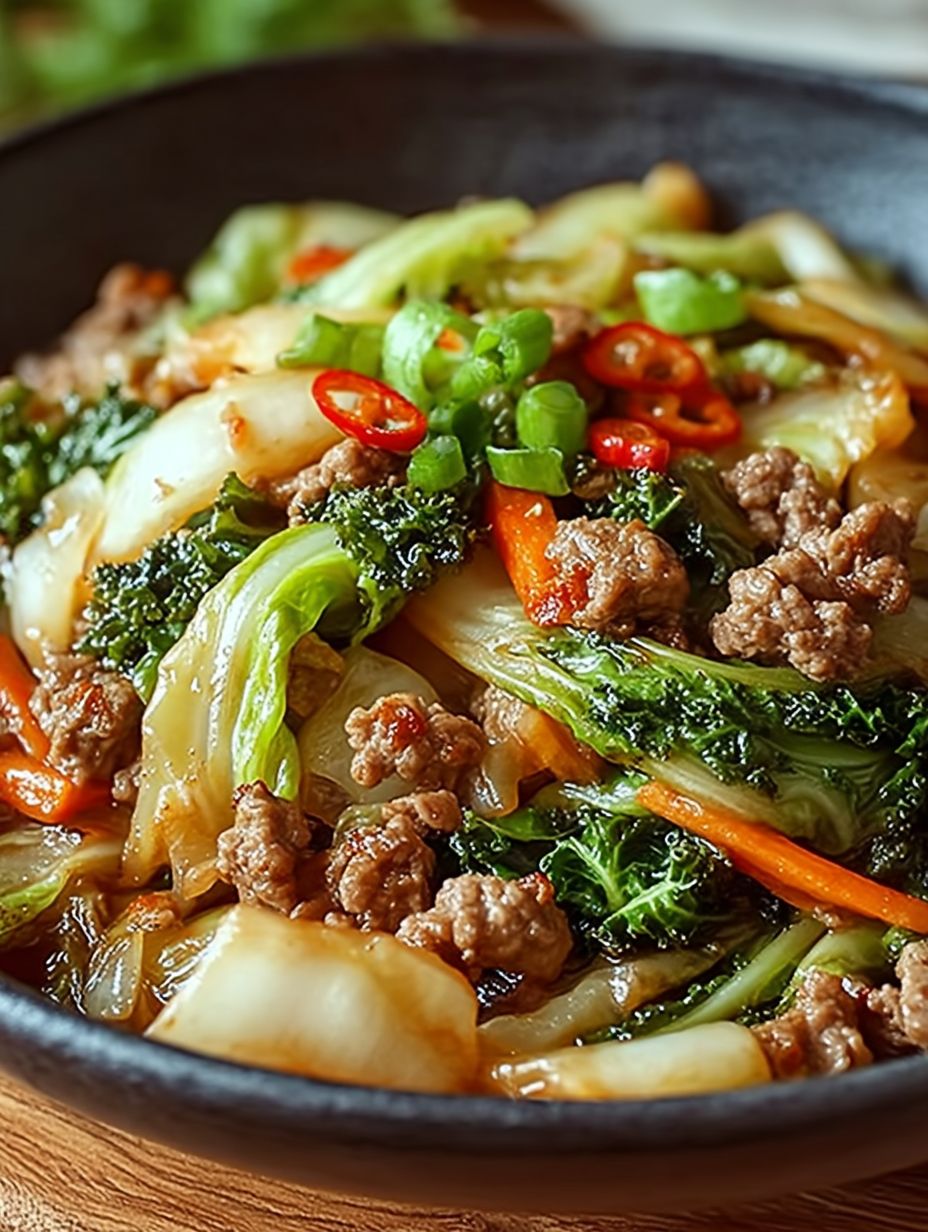 Würzige Chinakohl-Rinderhack-Pfanne image 2