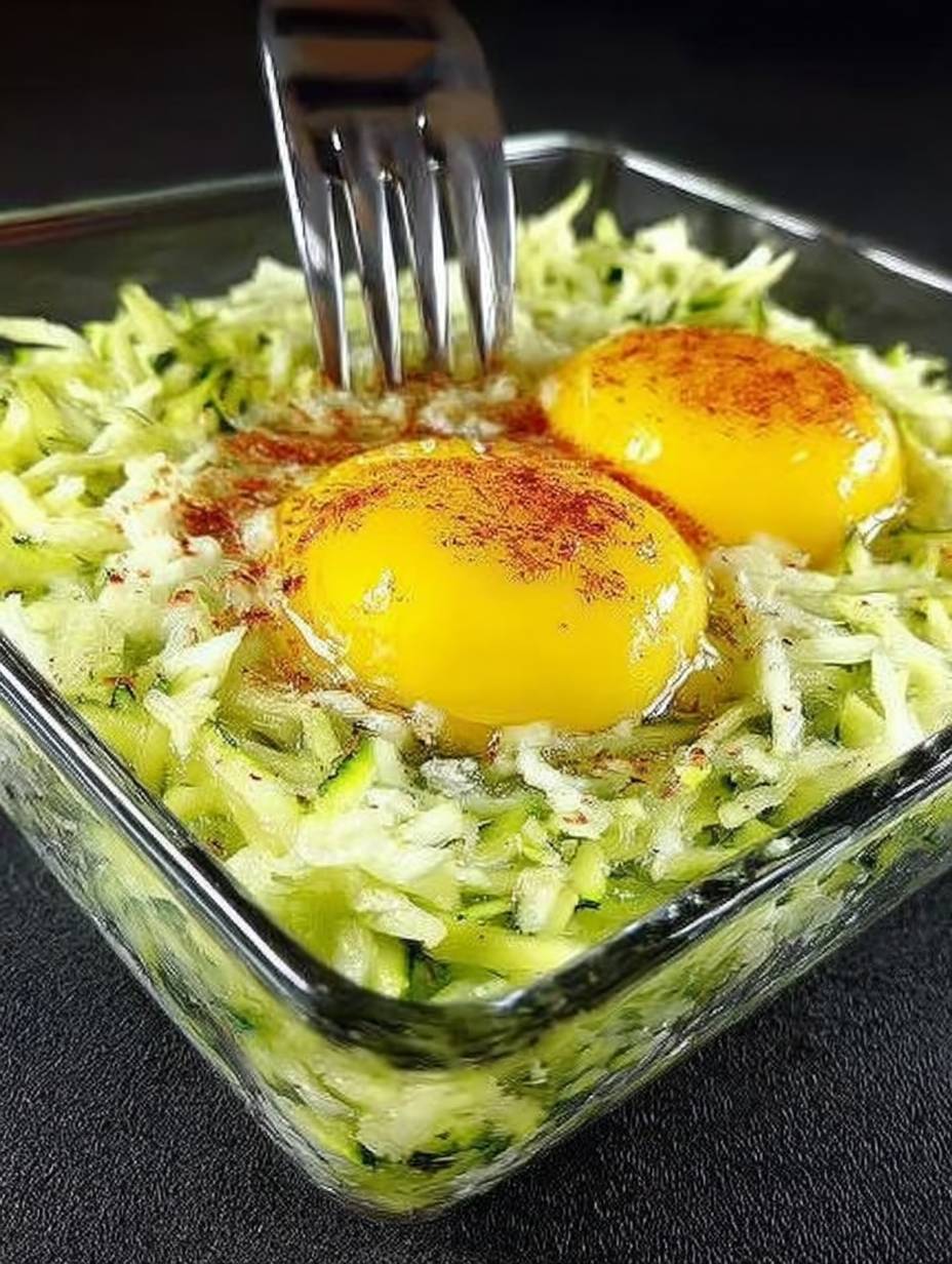 Zucchini und zwei Eier, köstliches Mittagessen mit 3 Zutaten image 2