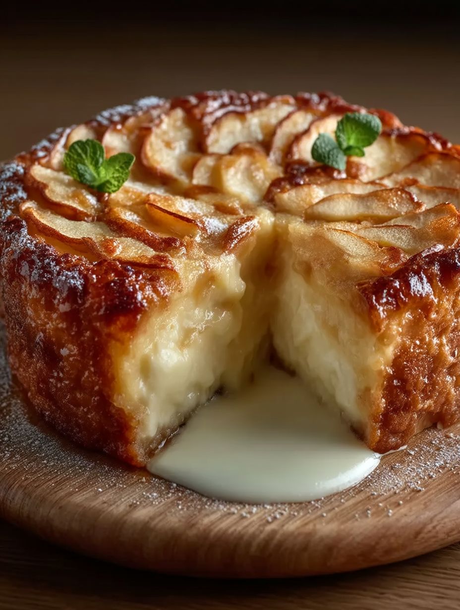 Apfelkuchen mit Vanillepudding image 2