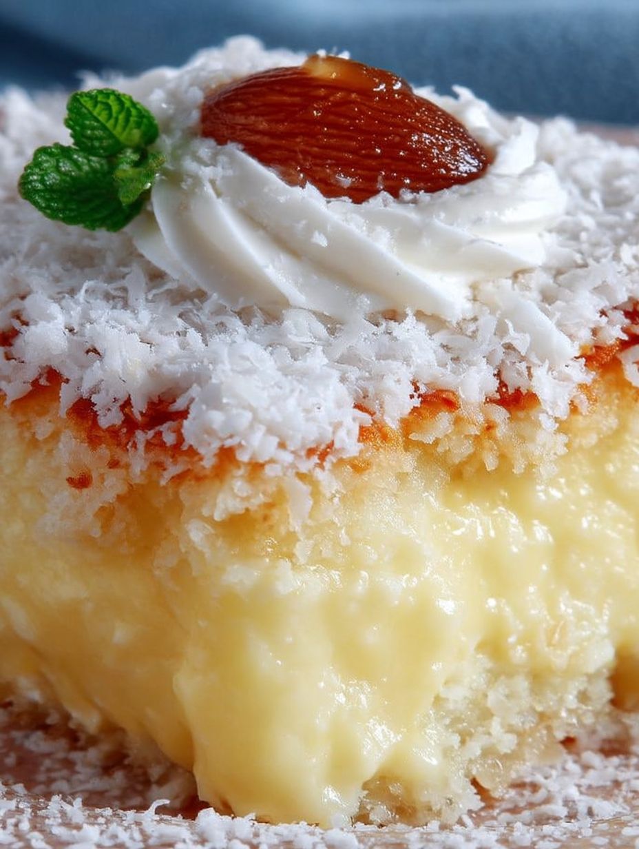 Blitz Kokoskuchen mit Vanillepudding image 2