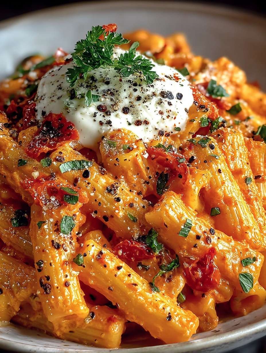 Cremige Tomaten Knoblauch Nudeln image 2