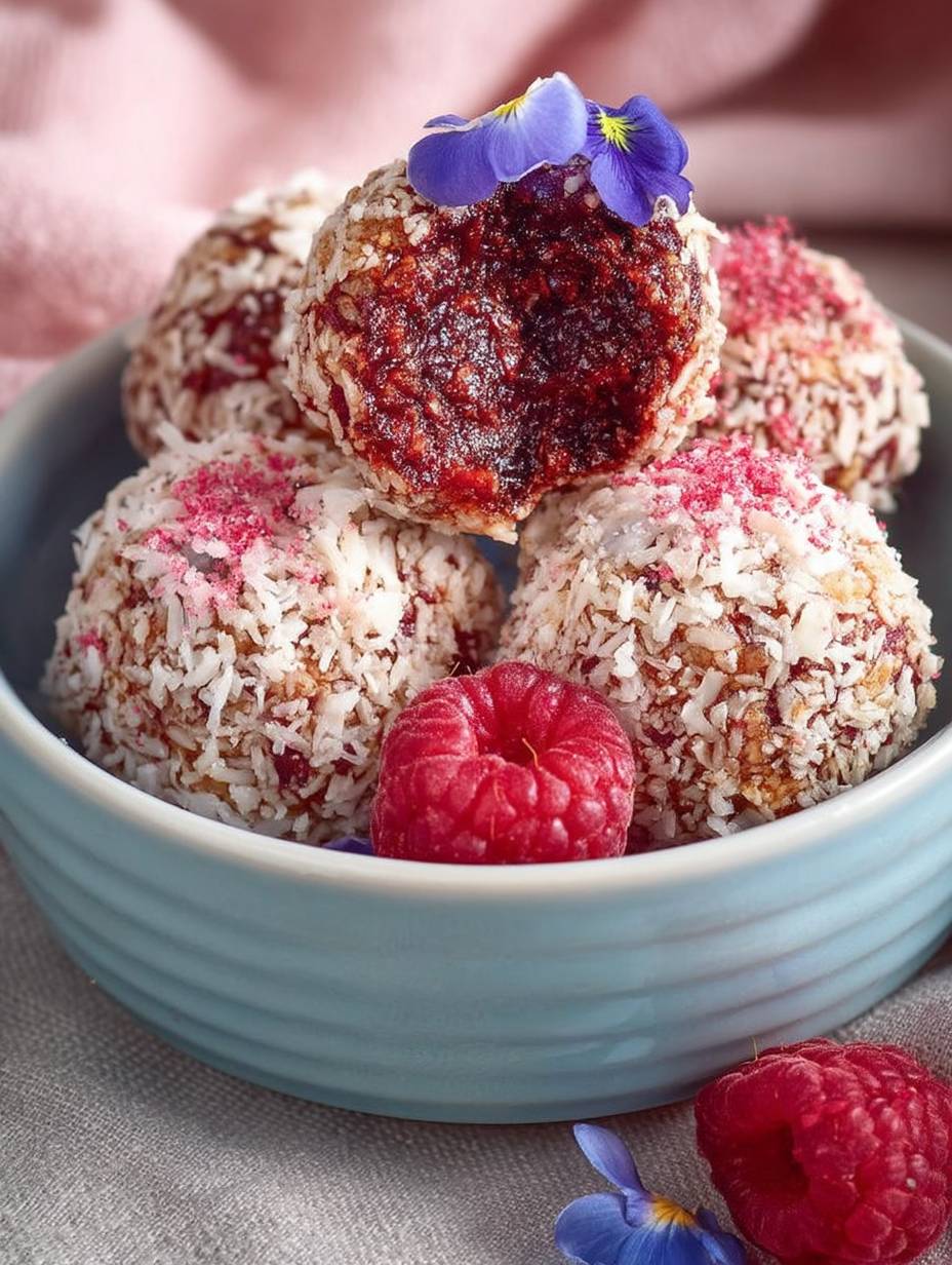 Energy Balls mit Datteln und Himbeeren image 2