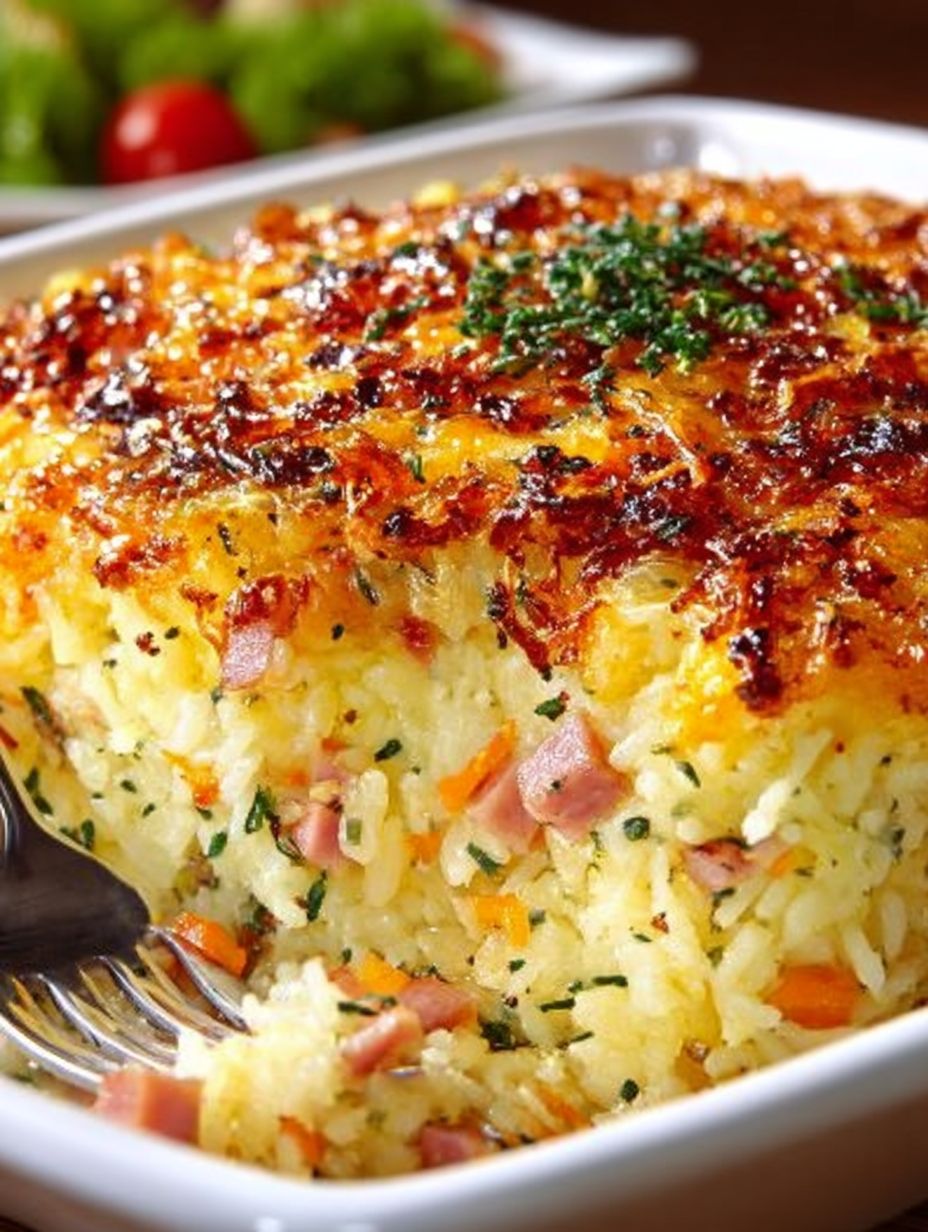 Gebackener Reis mit Schinken und Käse image 2