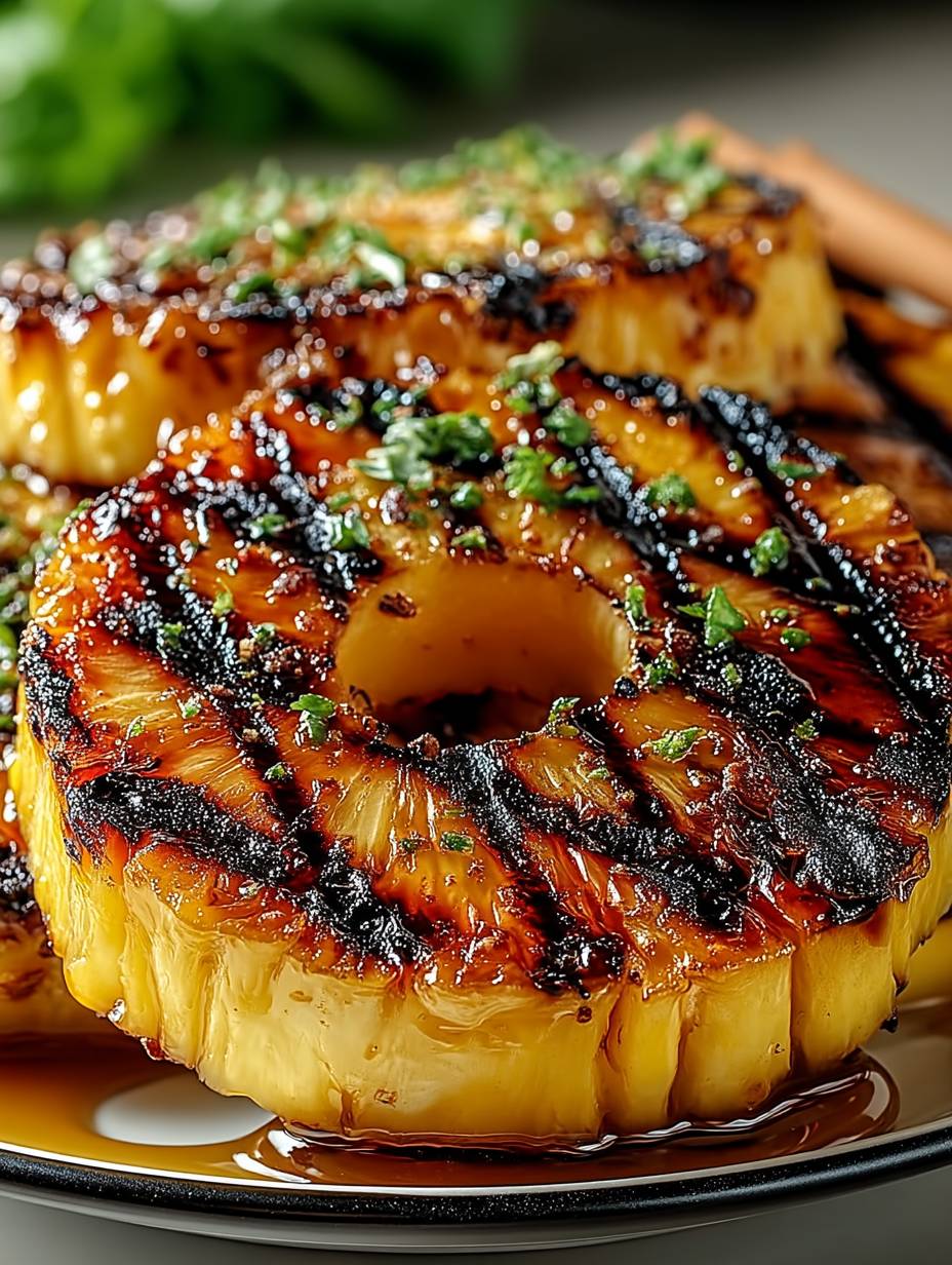 Gegrillte Ananas mit Honig & Zimt image 2