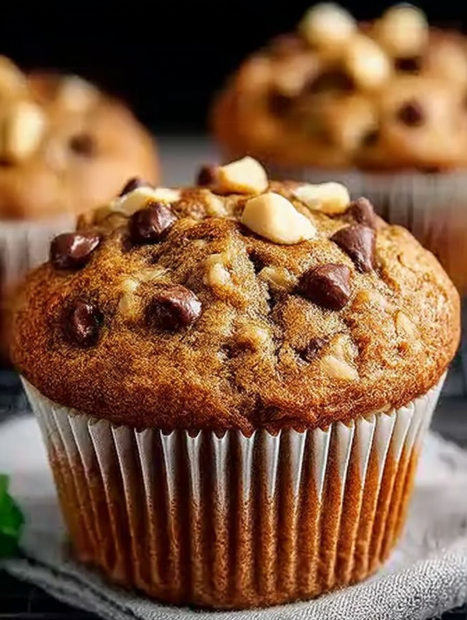 Gesunde Erdnussbutter Bananen Muffins image 2