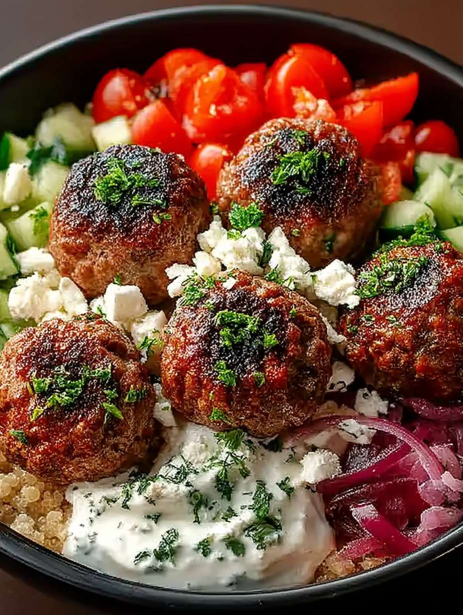 Griechische Fleischbällchen Bowls image 2