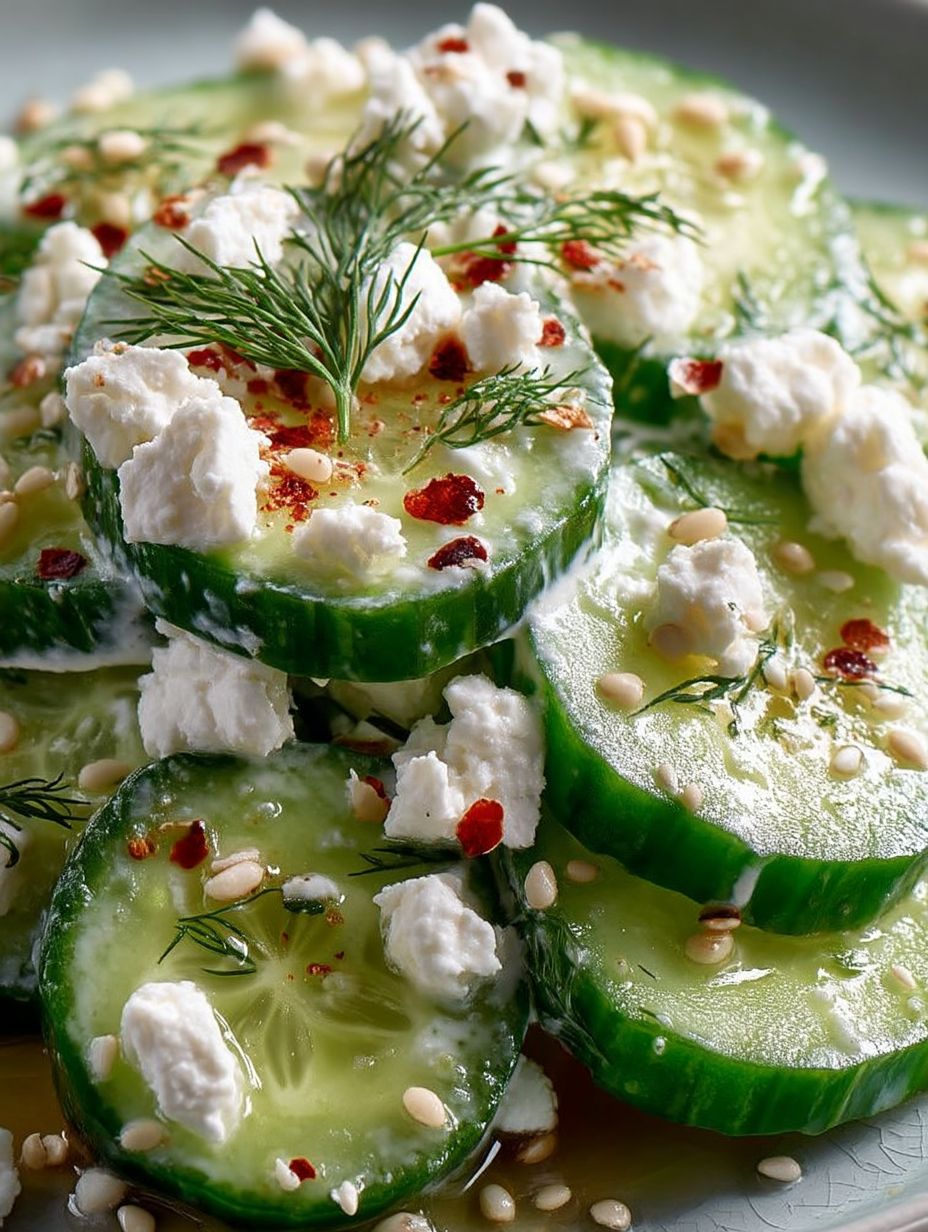 Gurken Joghurt Feta Salat image 2