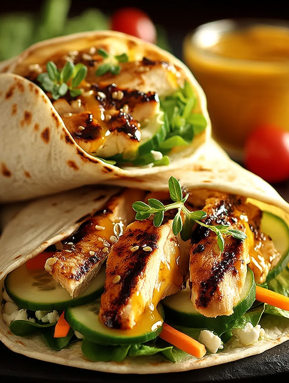 Honig-Senf Hühnchen Wraps image 2