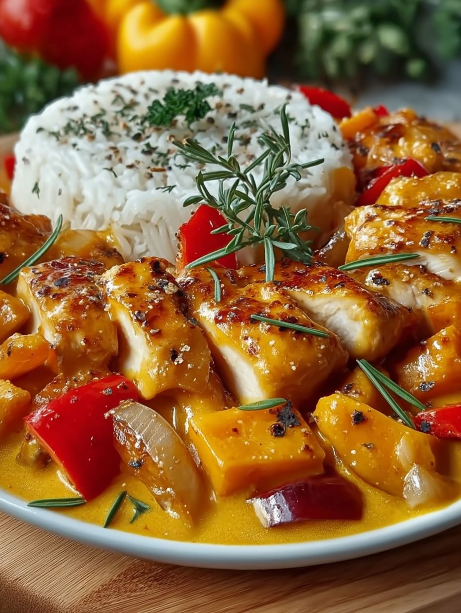 KÜRBIS HÄHNCHEN PFANNE einfach mit Hokkaido image 2