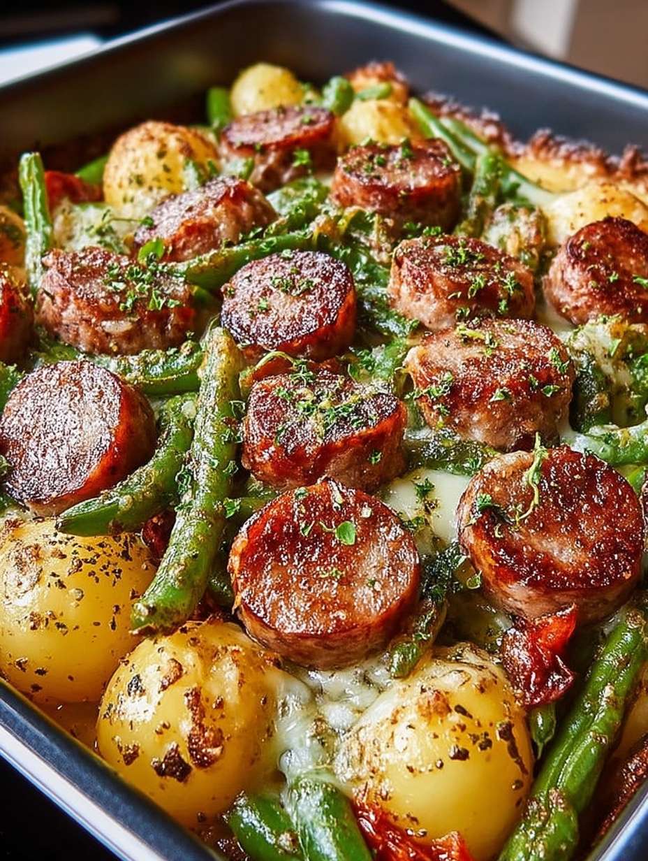 Köstlicher Wurst Bohnen Kartoffel Auflauf image 2