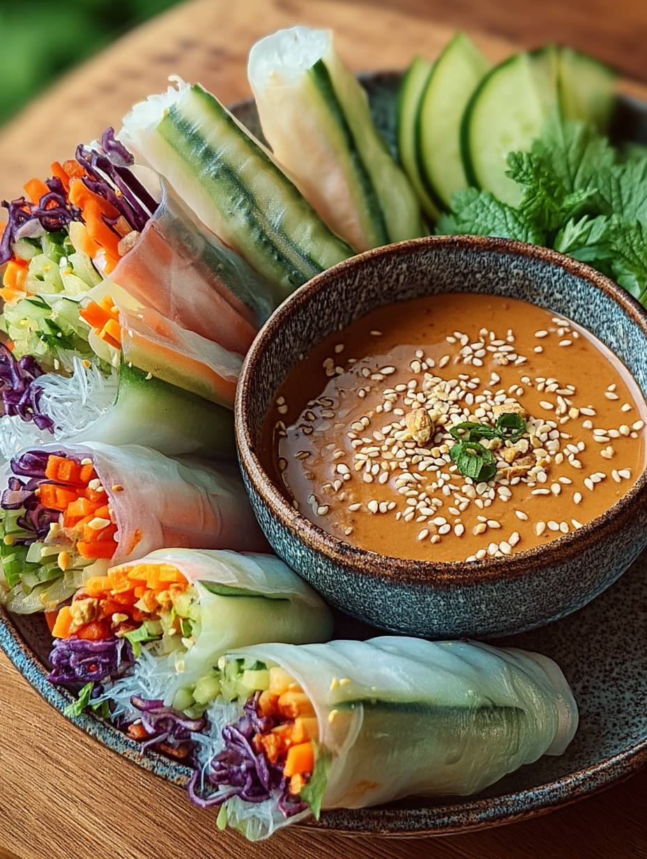 Leckere Sommerrollen mit Erdnussdip image 2