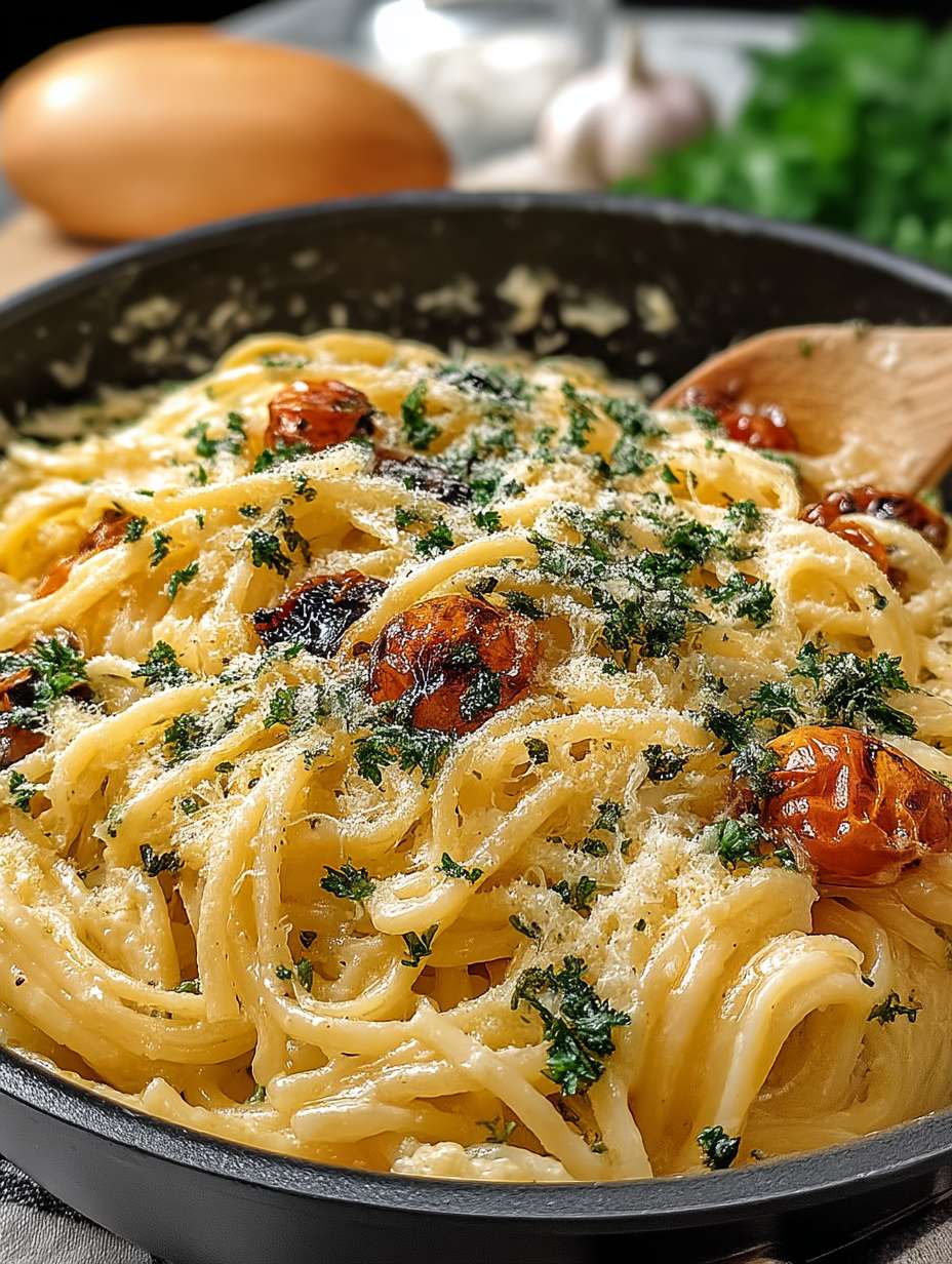 ONE POT KNOBLAUCH KASE PASTA image 2