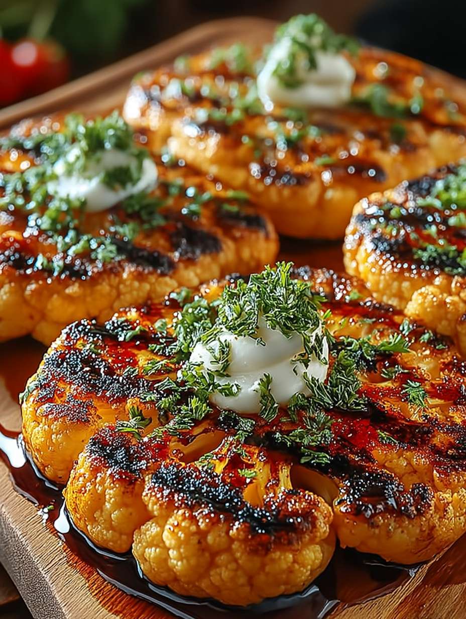 Scharfe gegrillte Blumenkohlsteaks für jeden Grillabend image 2