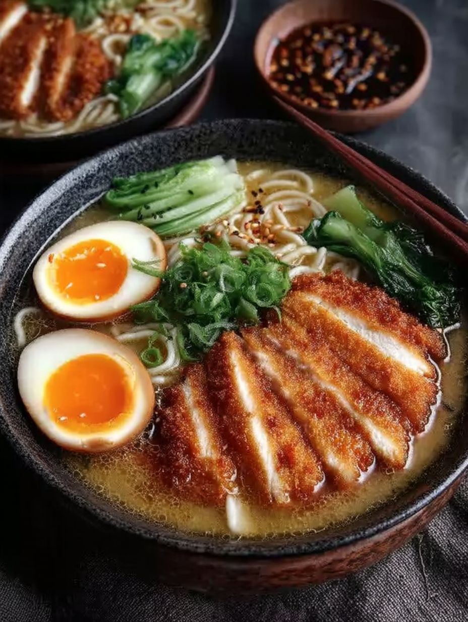 Selbstgemachtes Miso-Ramen mit Chicken Katsu image 2