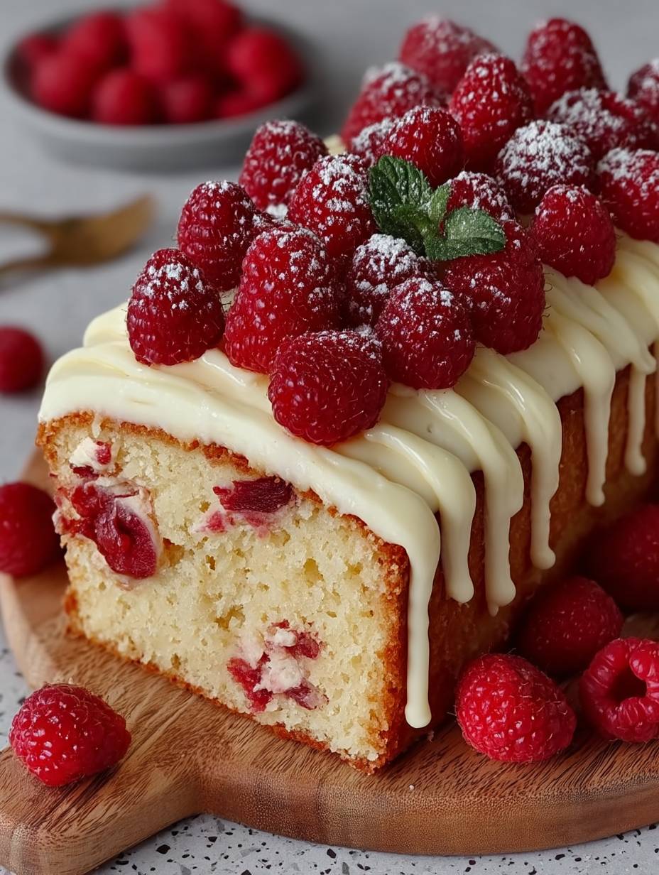 Weißer Schokoladen Himbeer Kuchen image 2