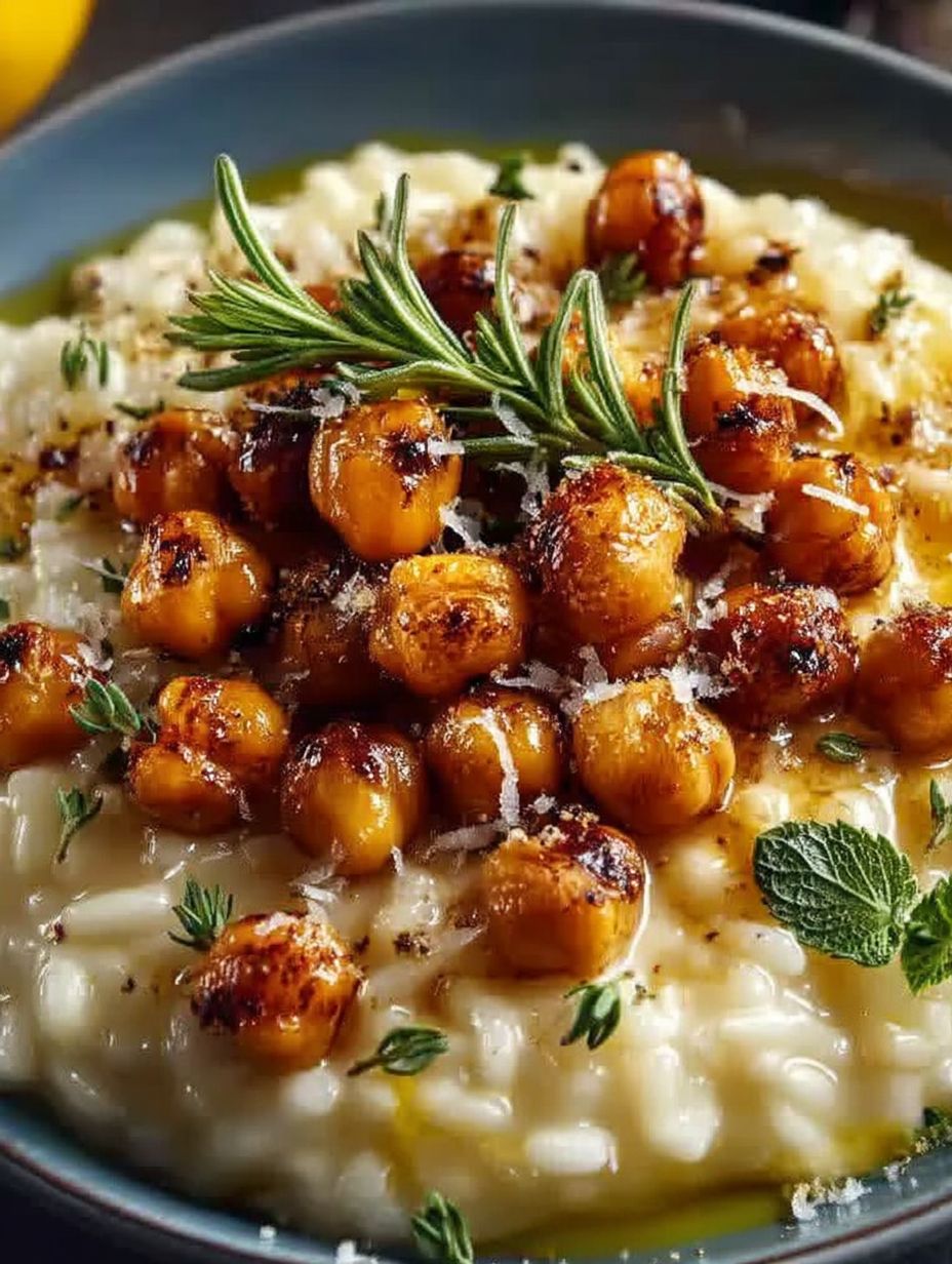 Zitronen-Risotto mit gebratenen Kichererbsen image 2