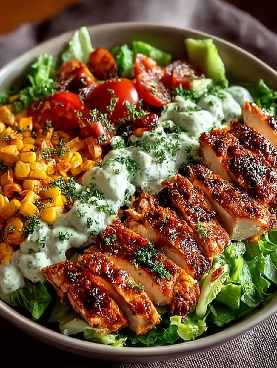 BBQ HÄHNCHEN GESCHNITTENE SALAT image 2