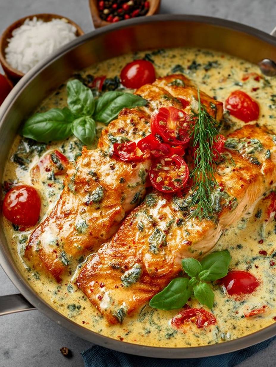 CREMIGER LOW CARB TOSKANA LACHS Traumhaftes Abnehm-Rezept image 2