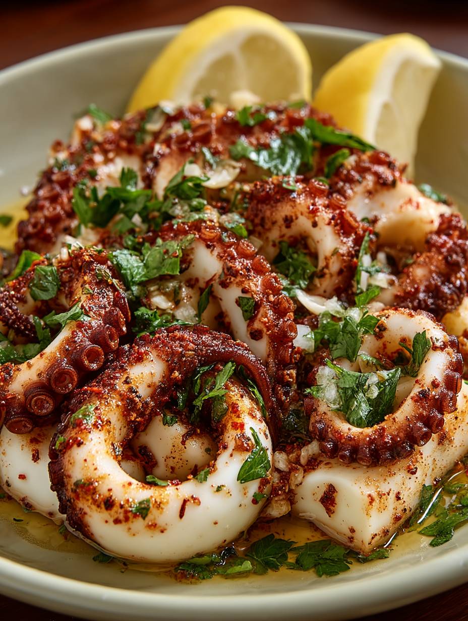 Gegrillter Knoblauch-Tintenfisch: Ein Geschmackserlebnis für Meeresfrüchte-Liebhaber! image 2