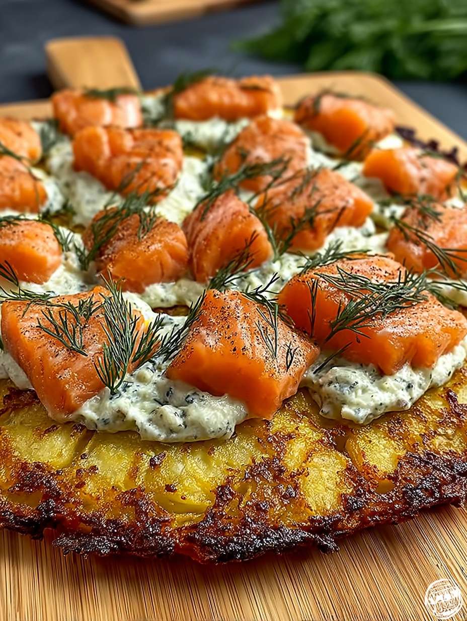Kartoffelpizza mit Lachs image 2