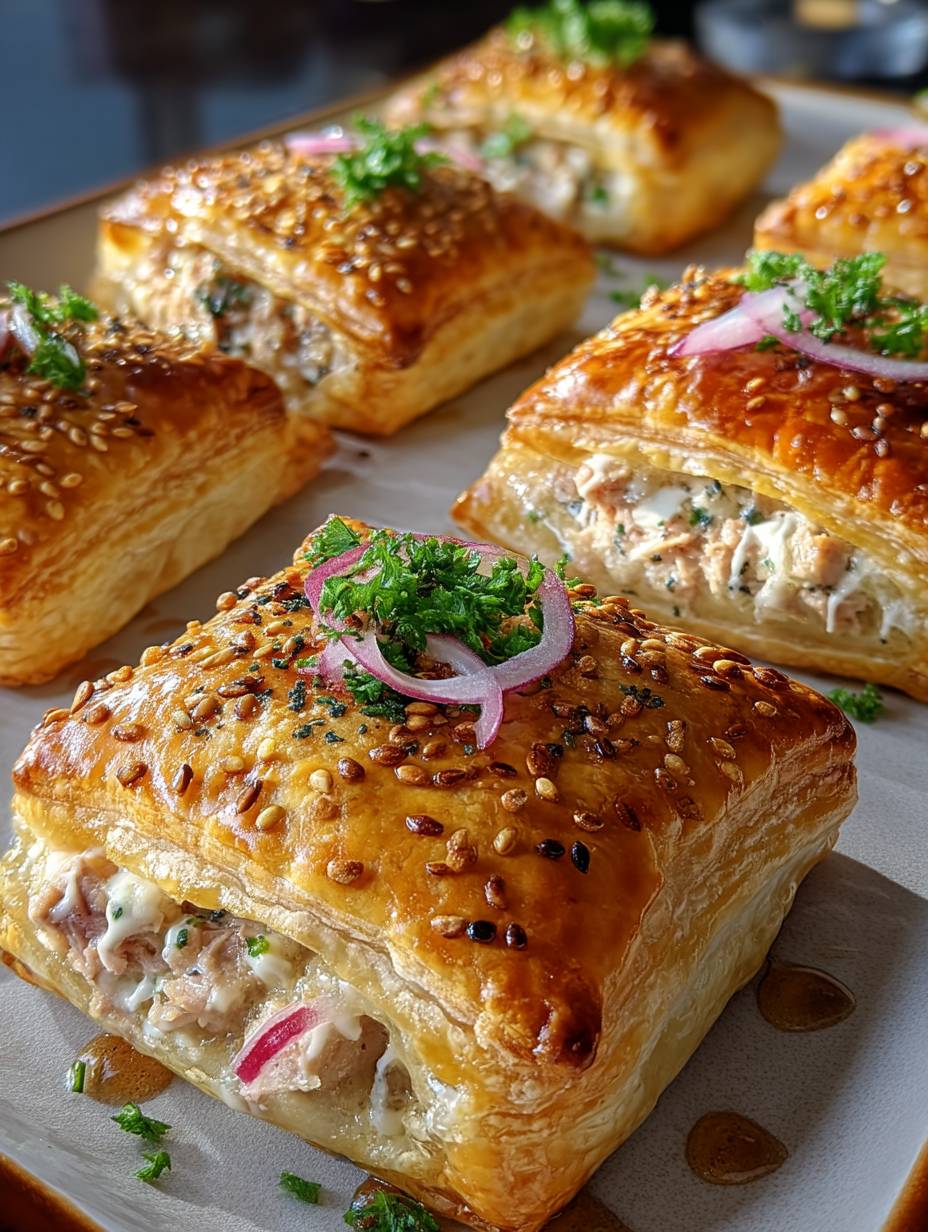 Knusprige Blätterteigtaschen mit Thunfischfüllung: Ein Genuss für jeden Anlass! image 2