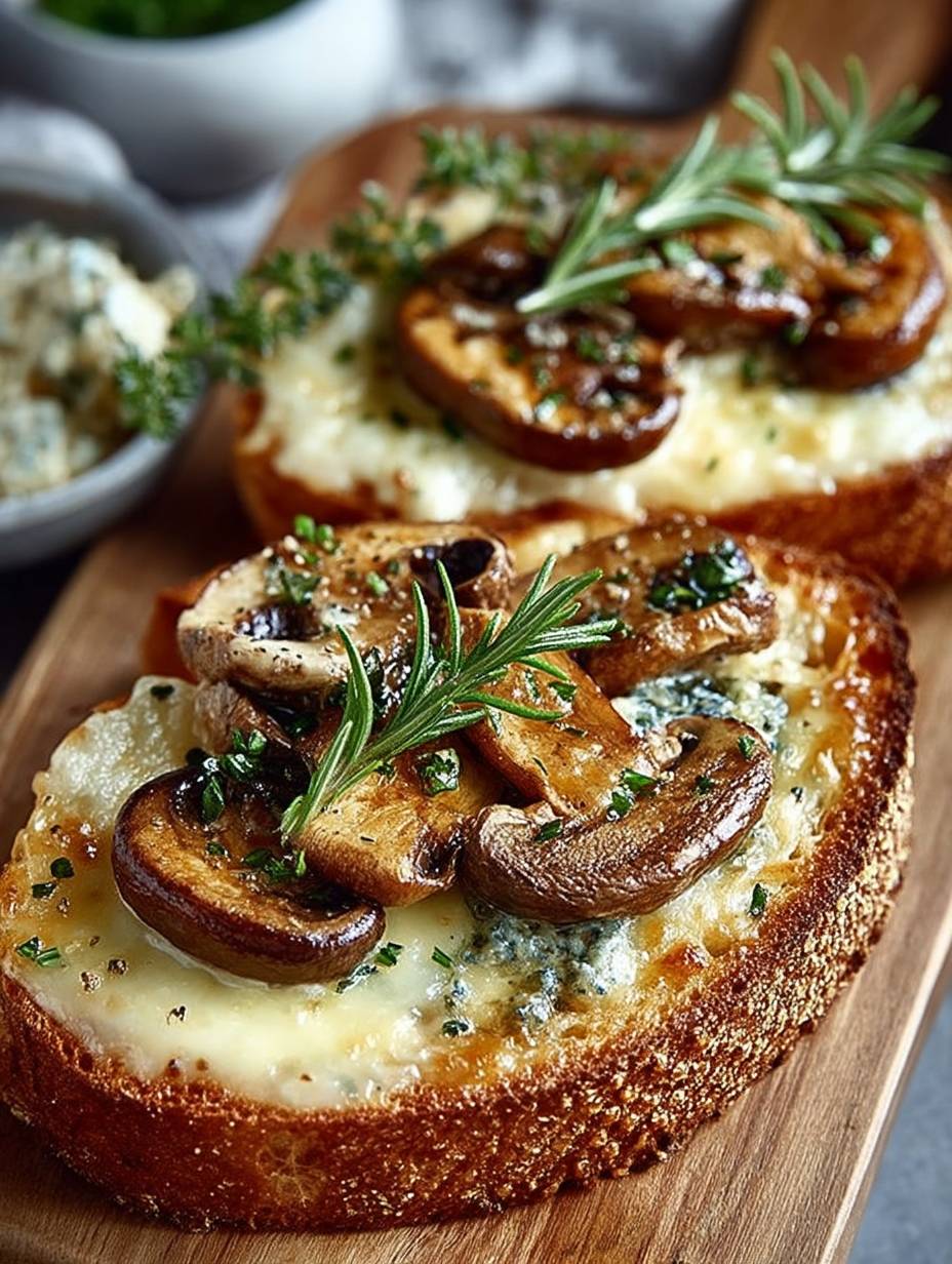 Knusprige Käse-Champignon-Knoblauch-Toasts image 2
