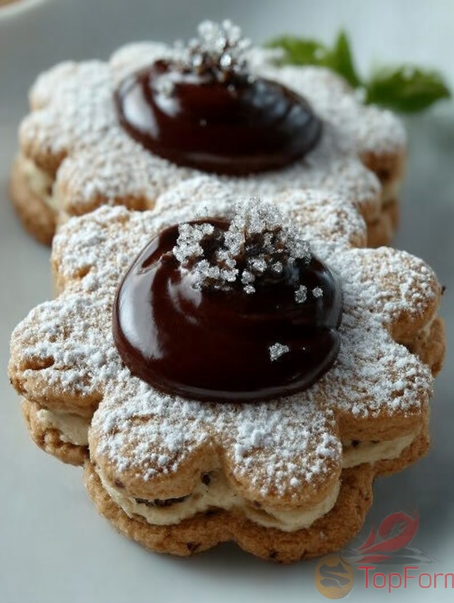 Nuss-Plätzchen mit Wein-Schokoladen-Creme image 2