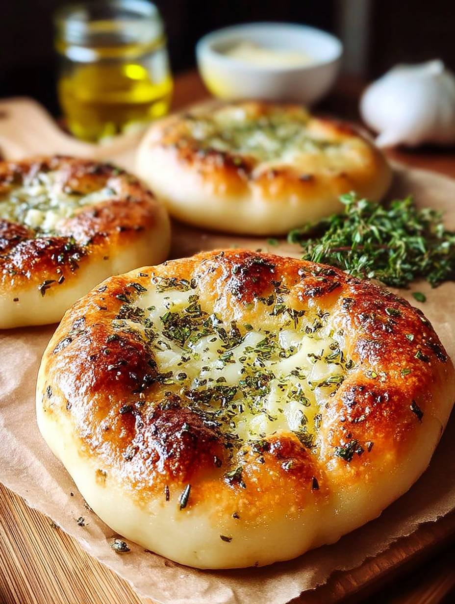 Pizzabrot mit Knoblauch Kraeutern image 2
