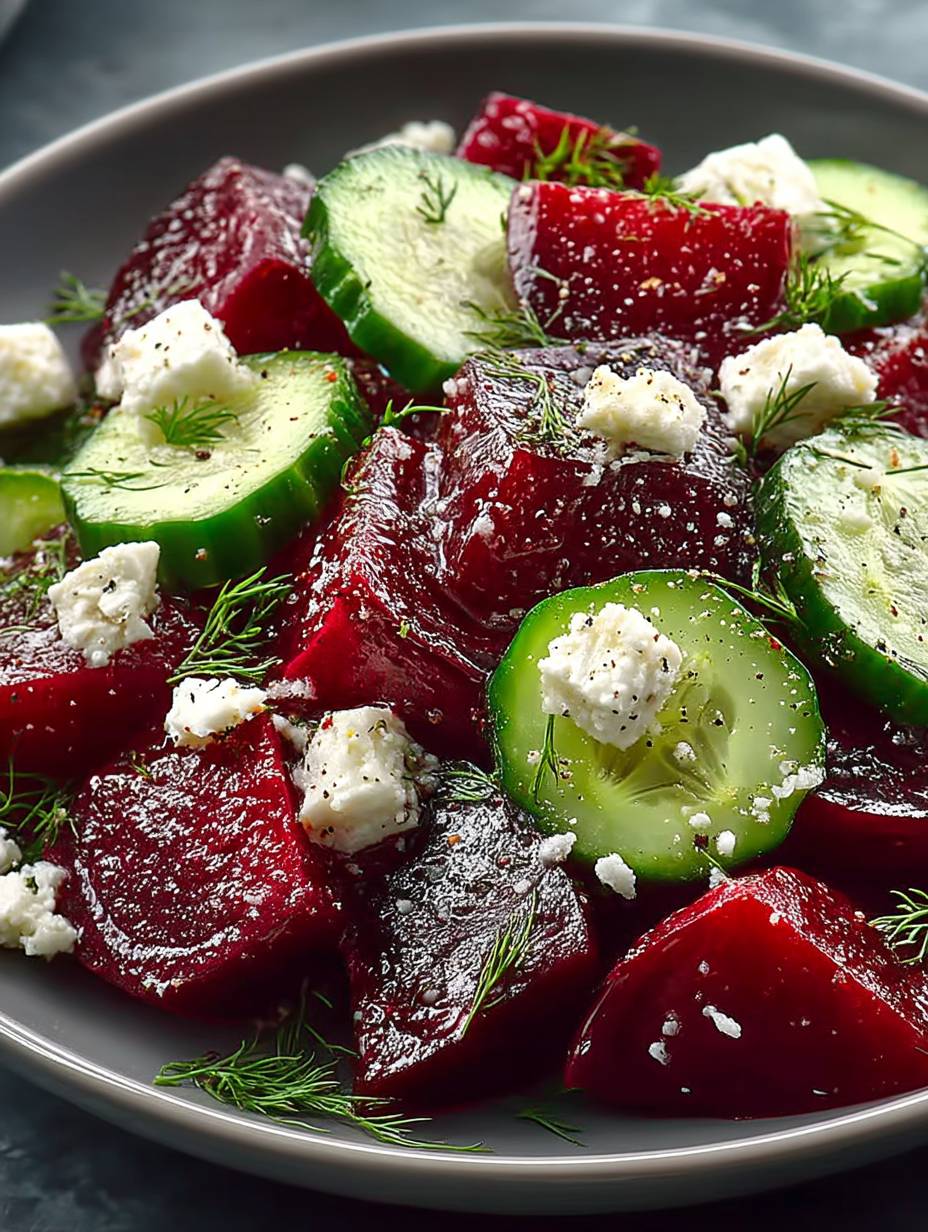 Rote-Bete-Feta-Salat mit Gurke und Dill image 2