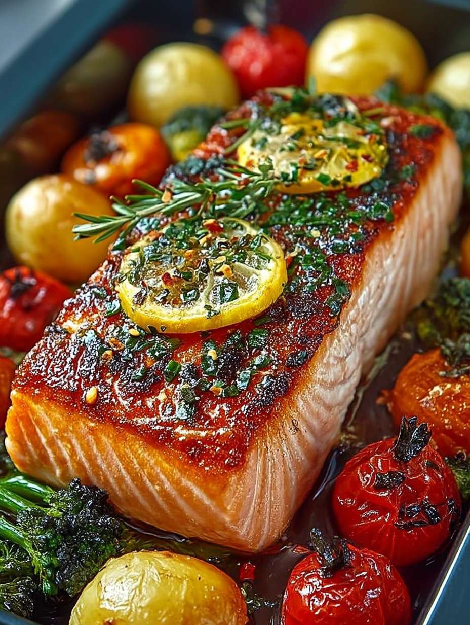 SCHNELLER OFENLACHS GEMÜSESCHMAUS image 2