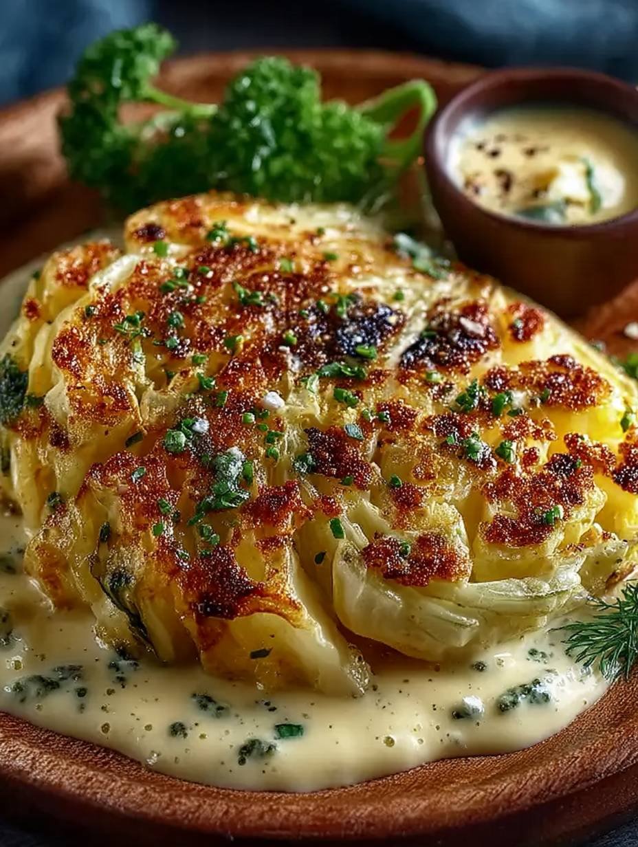 Überbackener Spitzkohl mit cremiger Sauce image 2