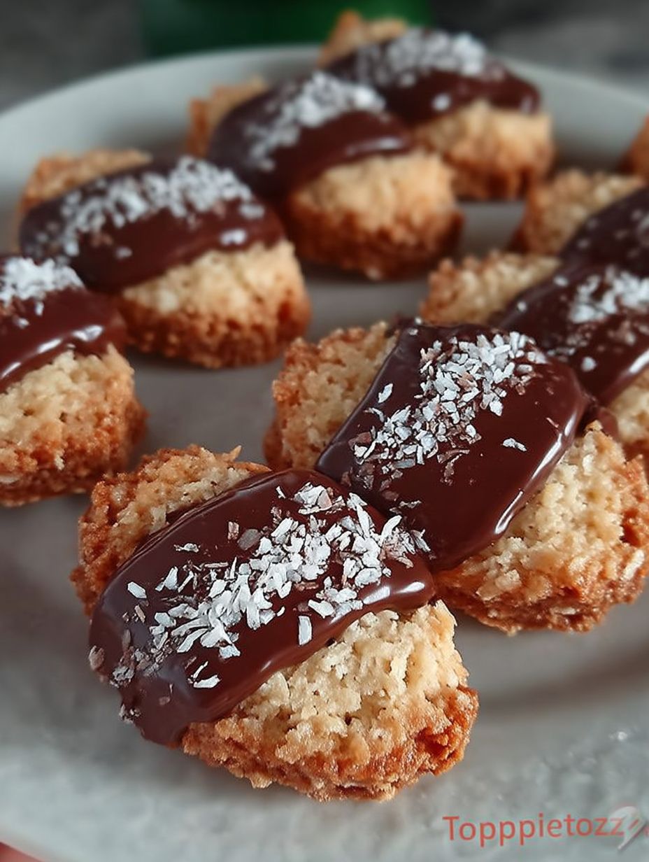 Weihnachtsplätzchen mit Schokolade und Kokosraspeln – besser als Linzer Plätzchen image 2