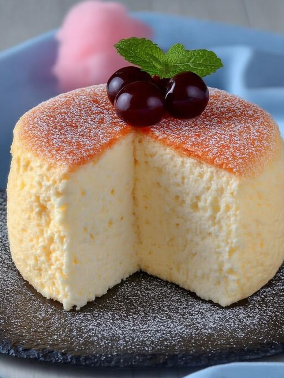 Zuckerwatte” Käsekuchen mit nur 3 zutaten ! image 2