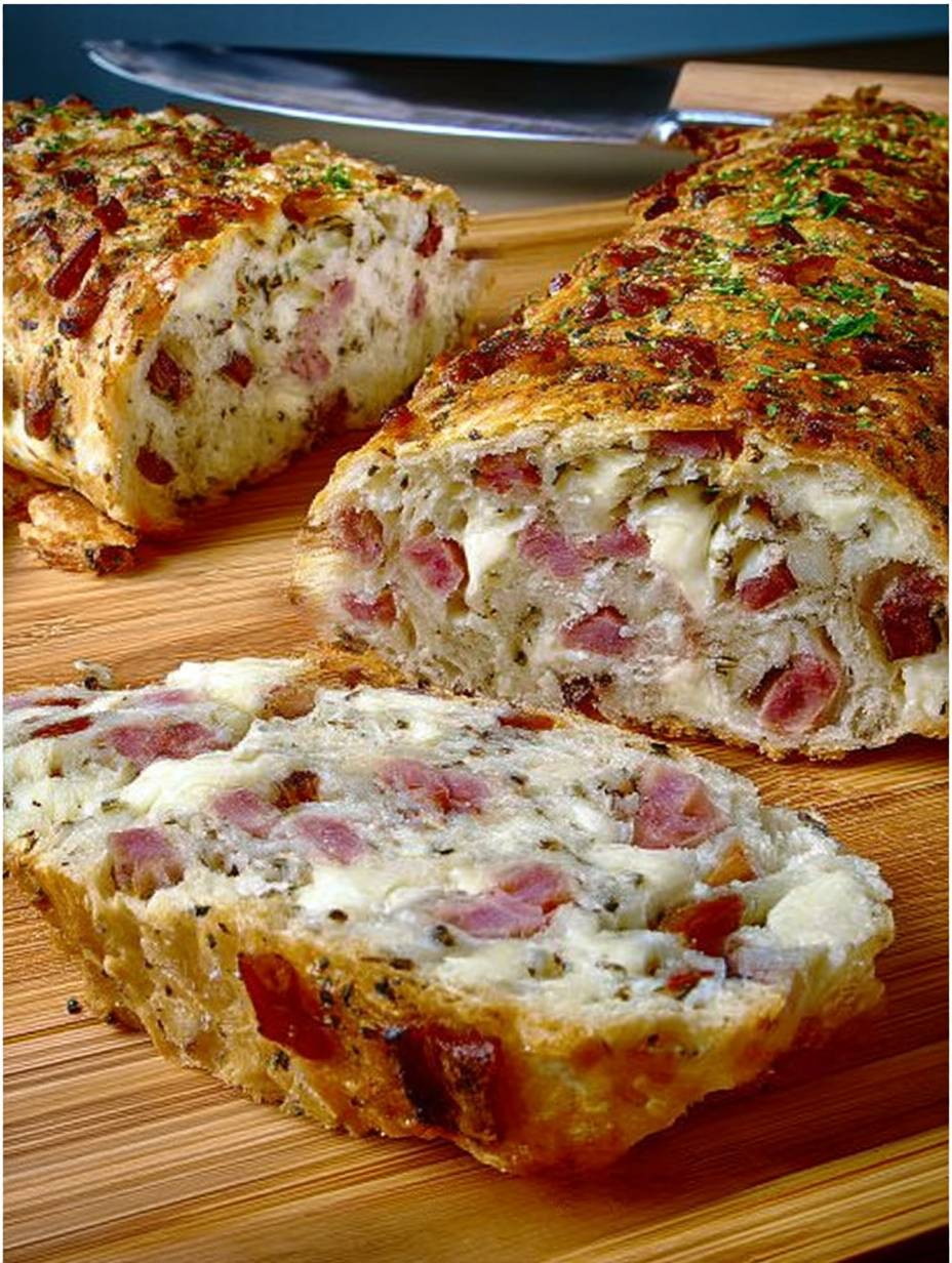 Zwiebel-Käse-Schinken-Brot image 2