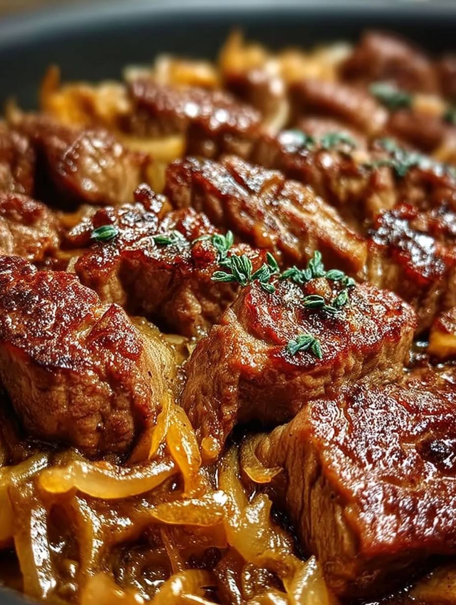 Zwiebelfleisch mit Soße image 2