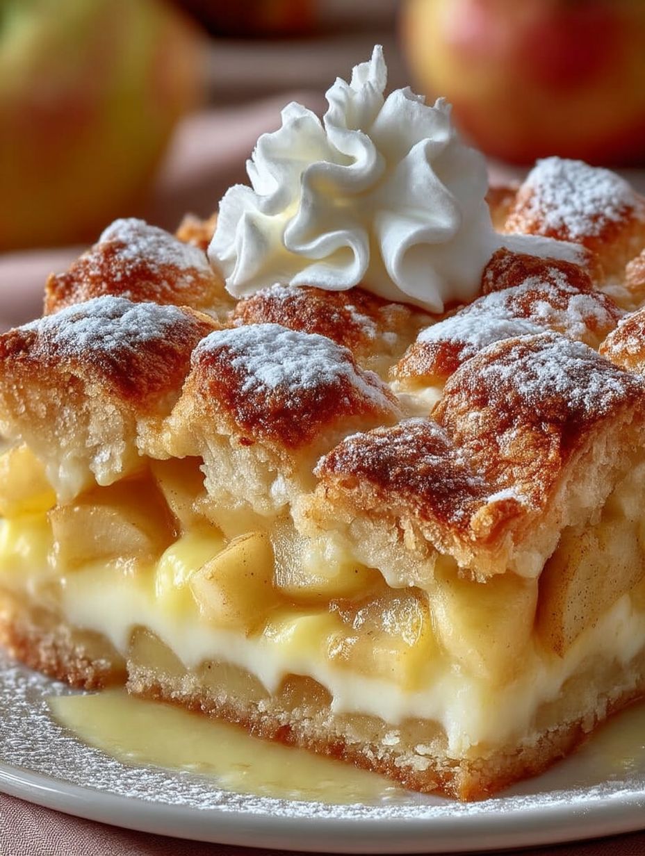 Apfelkuchen mit Vanillepudding, der Jeden Verrückt Macht image 2