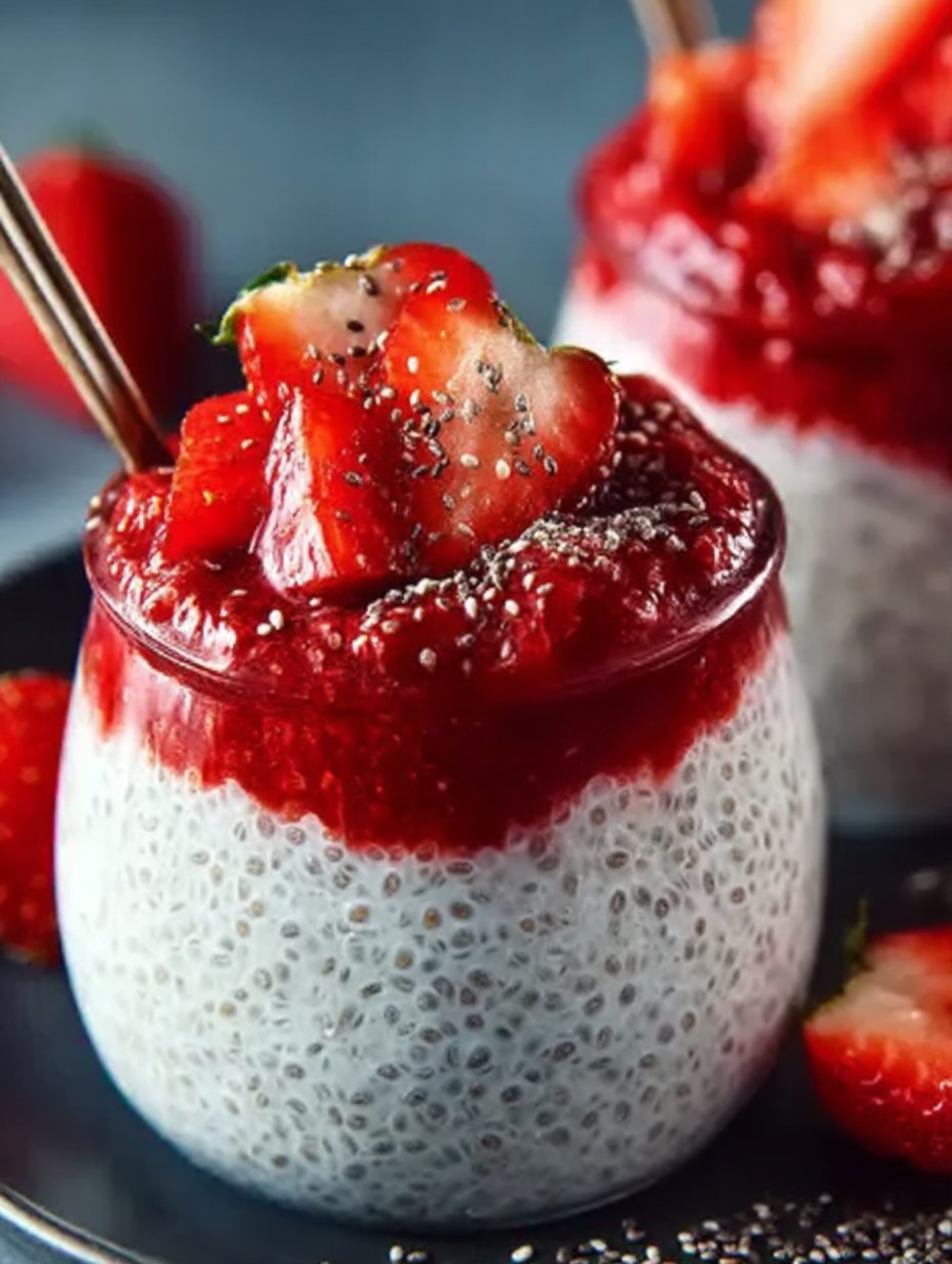 Chia-Pudding mit Skyr und Erdbeeren image 2